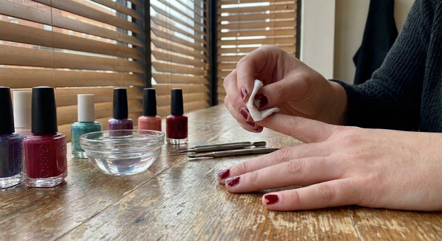 Polish change process at a St. Cloud nail salon