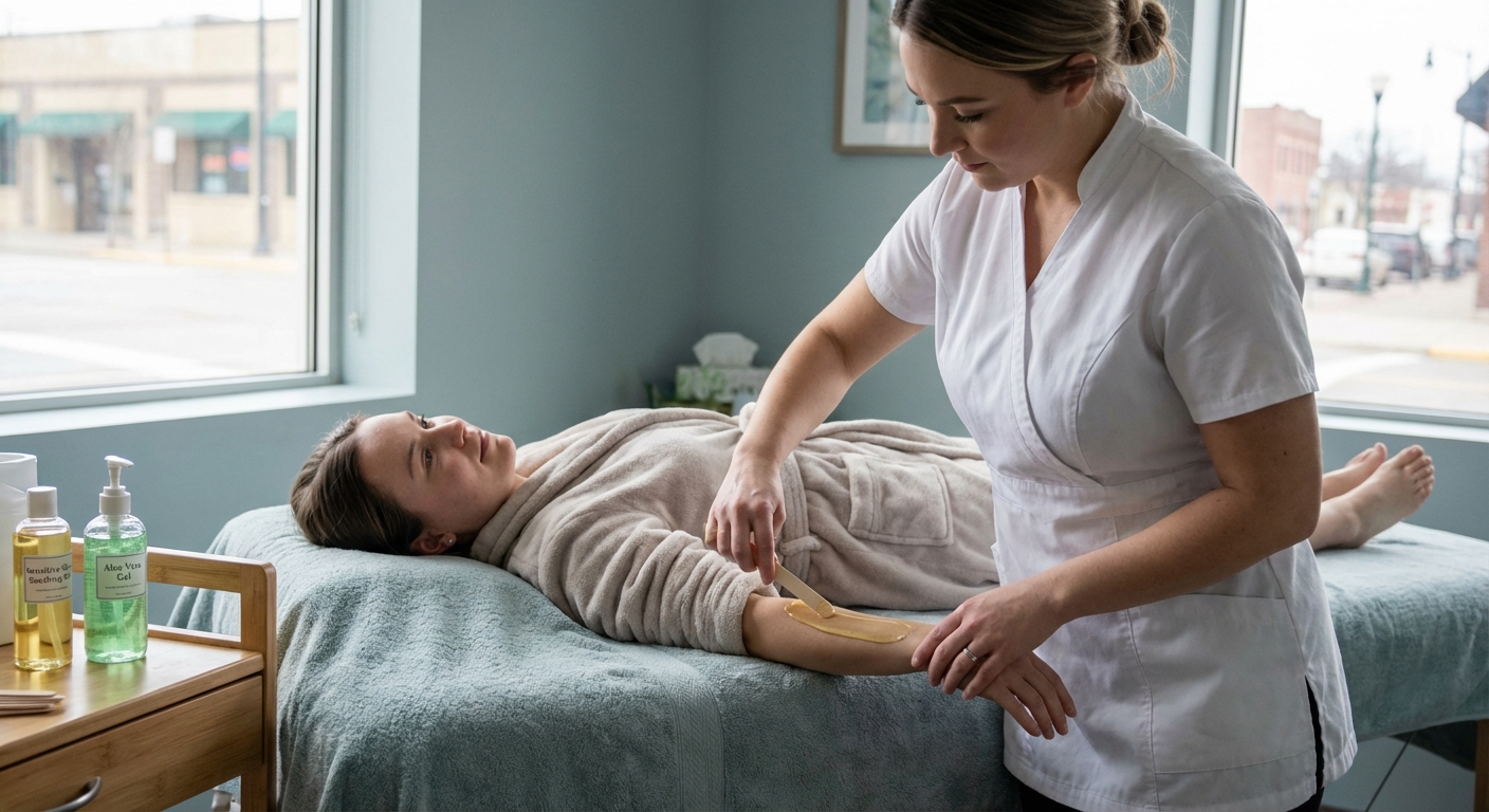 Body Waxing in St. Cloud for Client with Sensitive Skin