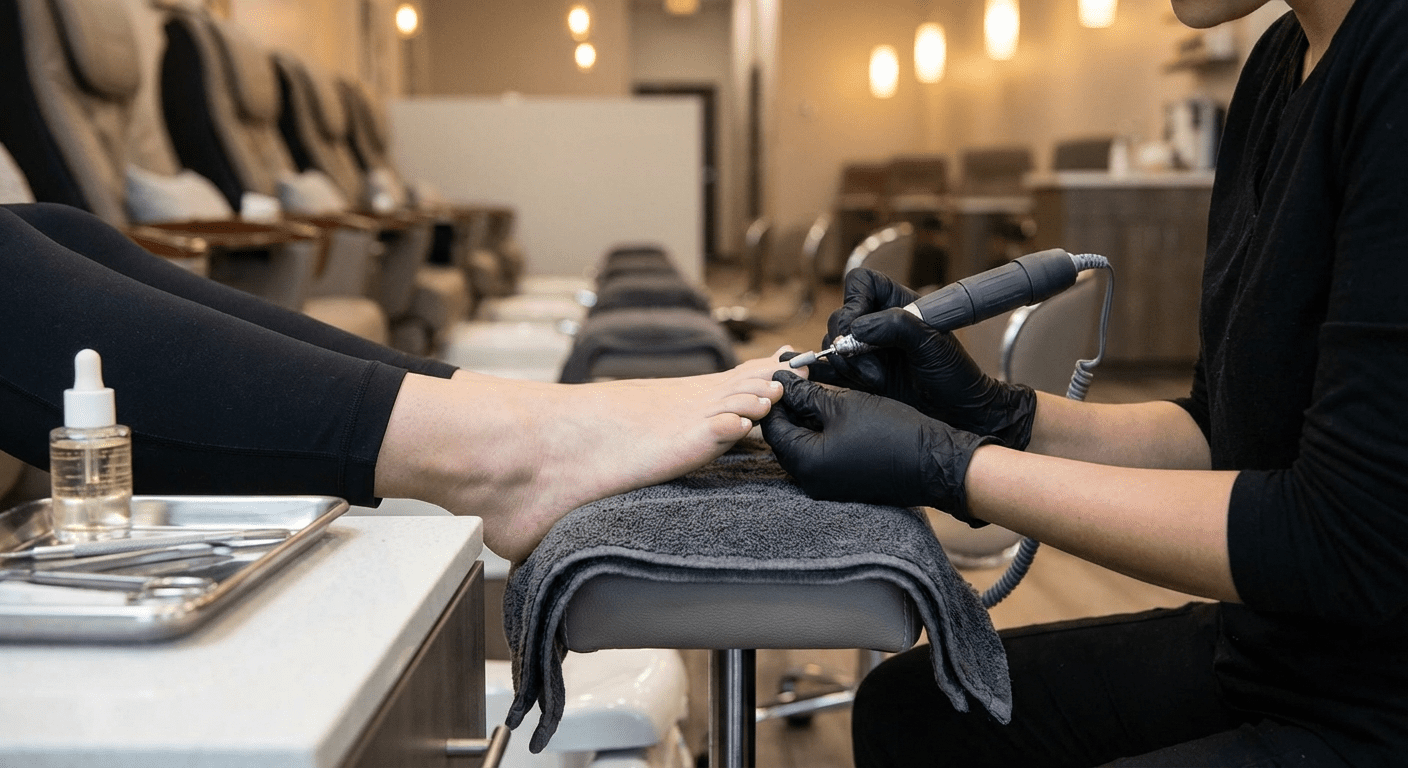Russian pedicure results at a St. Cloud salon